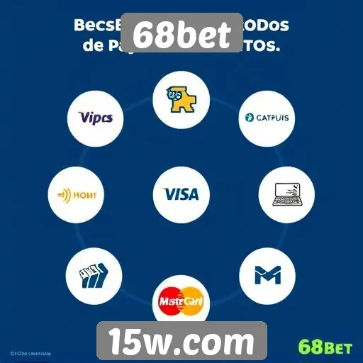 Métodos de pagamento aceitos no 68bet